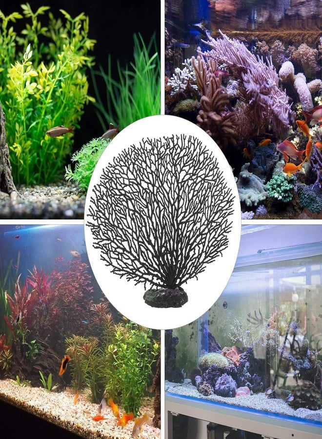 HALONTIN Coral Aquarium Decorations Artificial Fake Coral Reef Decor Fish Tank Ornaments Fish Tank Accessories for Home, Black - Image 5